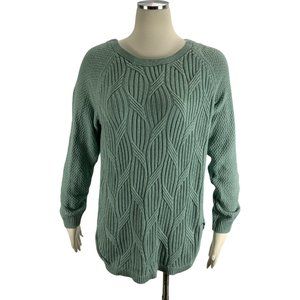 Sonoma Large Cable Knit Sweater Blue Basic Pullover